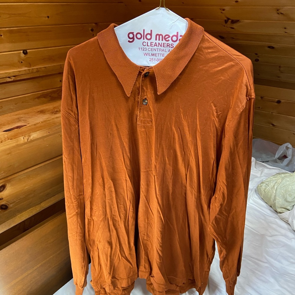 Brooks Brothers XL Longsleeve Polo | Made in Italy | Dry Clean Only, 100% Cotton